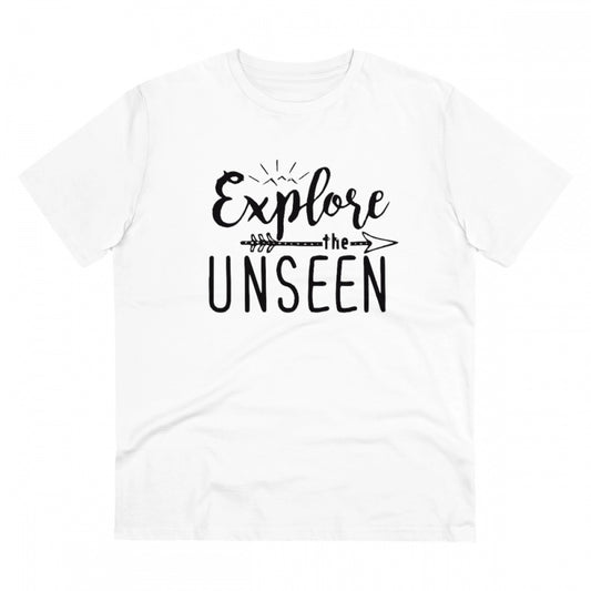 Explore The Unseen Printed T-Shirt for Men (Style 1) - White, Round Neck, Half Sleeve - POPNOVA - photo 1