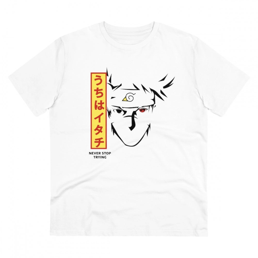 Kunffo Printed T-Shirt for Men - White, Round Neck, Half Sleeve - POPNOVA - photo 1