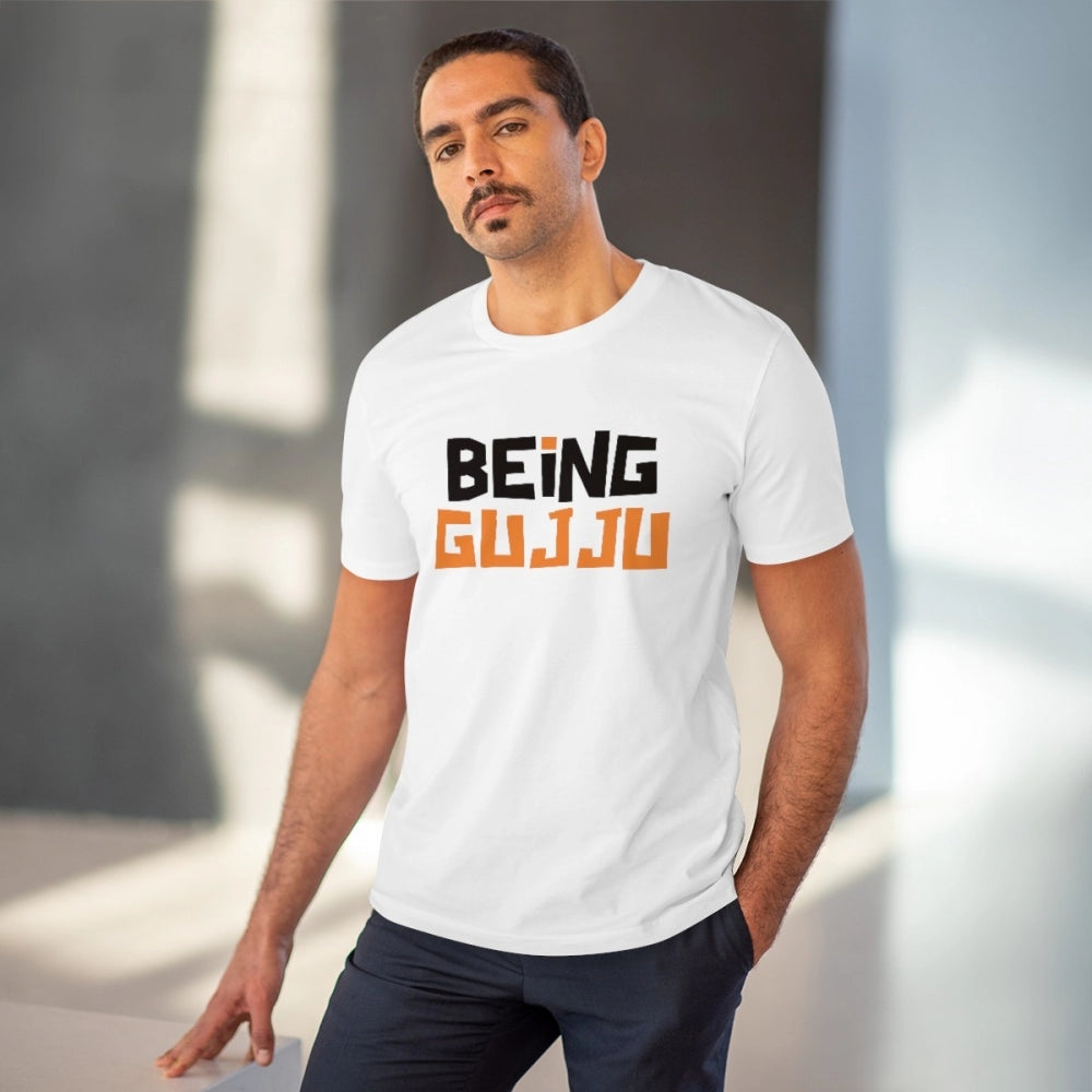 Being Gujju Printed T-Shirt for Men - White, Round Neck, Half Sleeve - POPNOVA - photo 2