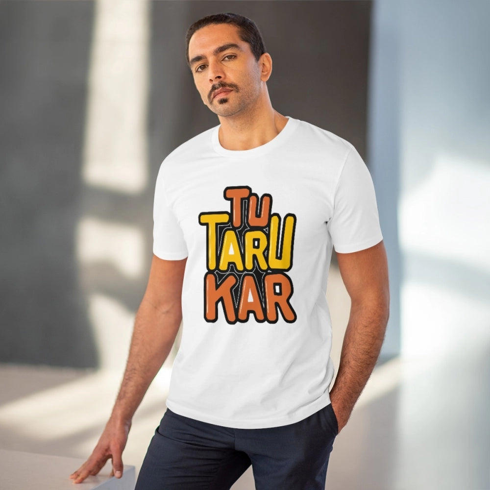 Tu Taru Kar Printed T-Shirt for Men - White, Round Neck, Half Sleeve - POPNOVA - photo 2