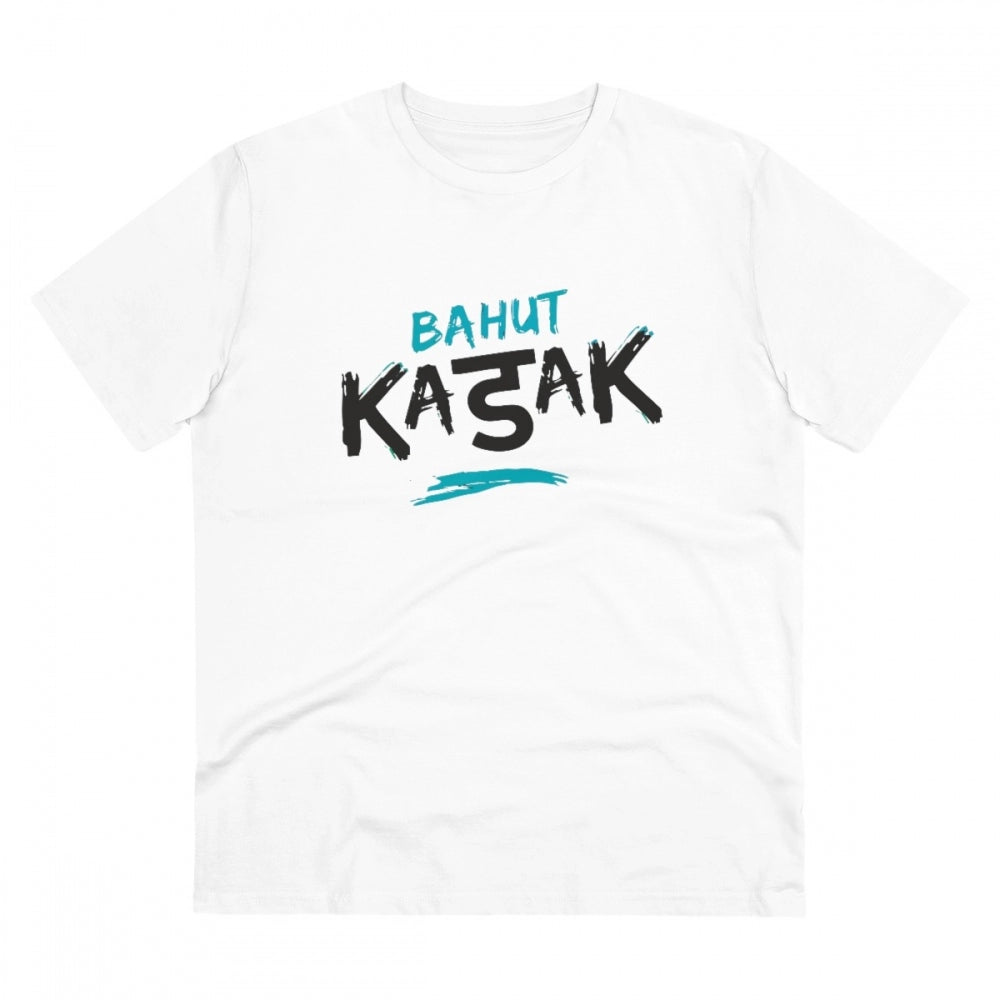 Bahot Kadak Printed T-Shirt for Men - White, Round Neck, Half Sleeve - POPNOVA - photo 1