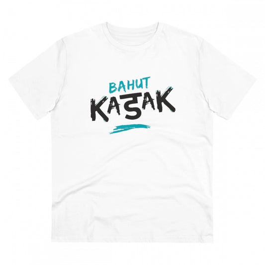 Bahot Kadak Printed T-Shirt for Men - White, Round Neck, Half Sleeve - POPNOVA - photo 1