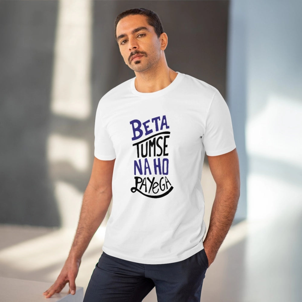 Tumse Na Ho Payega Printed T-Shirt for Men - White, Round Neck, Half Sleeve - POPNOVA - photo 2