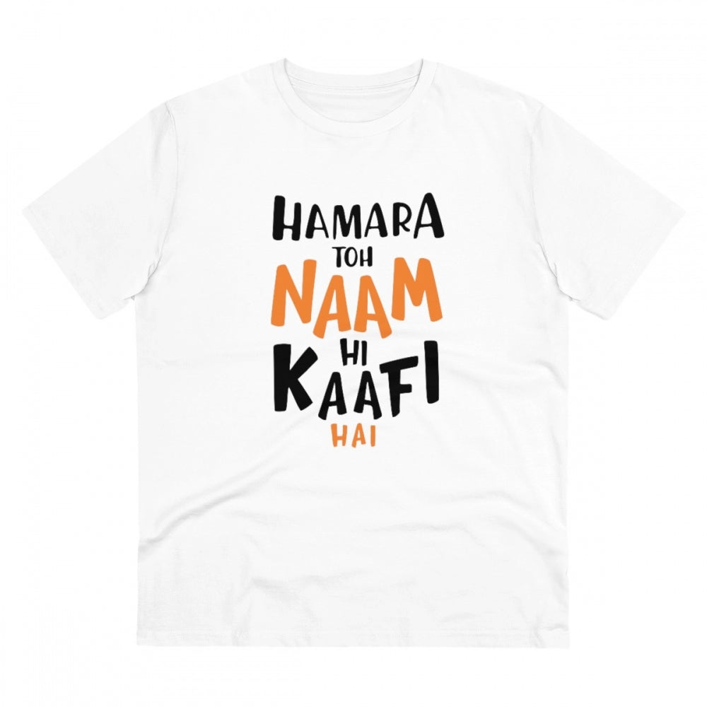 Hamara To Name Hi Kaafi Hai Printed T-Shirt for Men - White, Round Neck, Half Sleeve - POPNOVA - photo 1