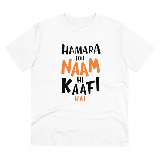 Hamara To Name Hi Kaafi Hai Printed T-Shirt for Men - White, Round Neck, Half Sleeve - POPNOVA - photo 1