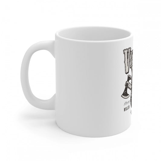 Generic Ceramic Gorila Desing Printed Coffee Mug (Color: White, Capacity:330ml)