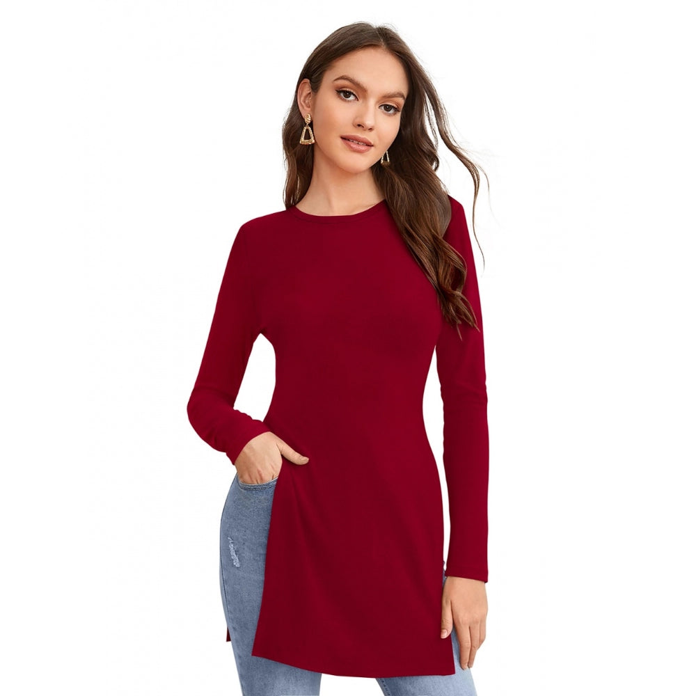 Women's Western Wear Hosiery T - Shirt - Maroon