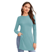 Women's Western Wear Hosiery T - Shirt - Light Blue