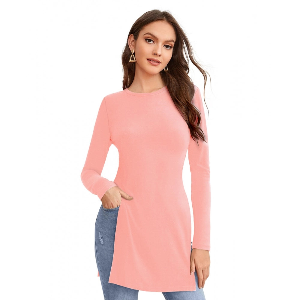 Women's Western Wear Hosiery T - Shirt - Peach