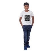 Boys Cotton Will Be Cool Half Sleeve T-Shirt - White