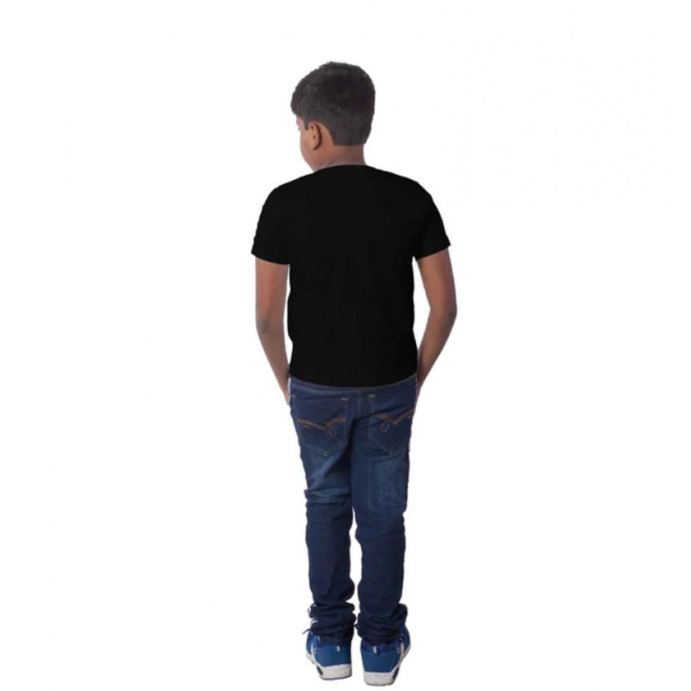 Boys Cotton Will Be Cool Half Sleeve T-Shirt - Black