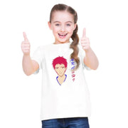 Girls Cotton Akashi Half Sleeve T-Shirt - White