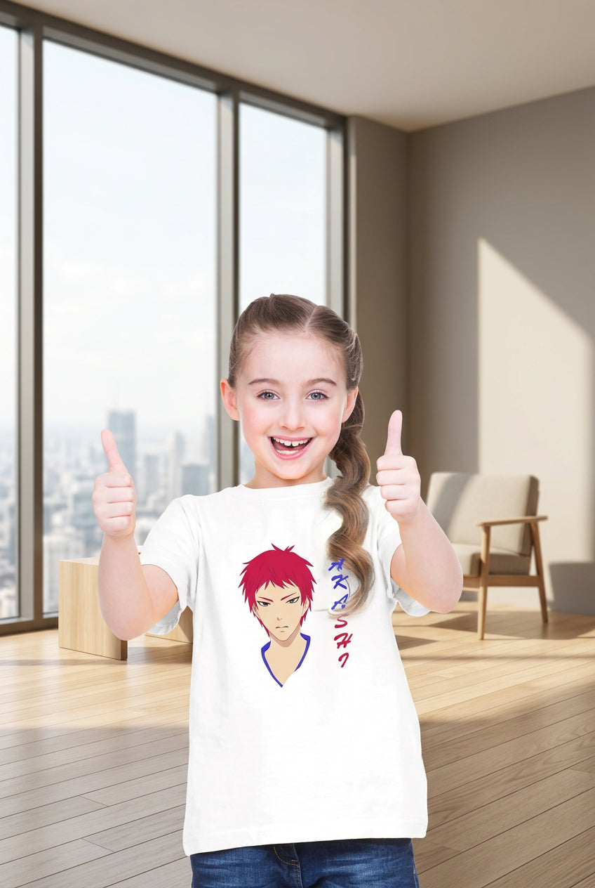 Girls Cotton Akashi Half Sleeve T-Shirt (White) - kids clothing at POPNOVA