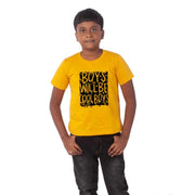 Boys Cotton Will Be Cool Half Sleeve T-Shirt - Mustard