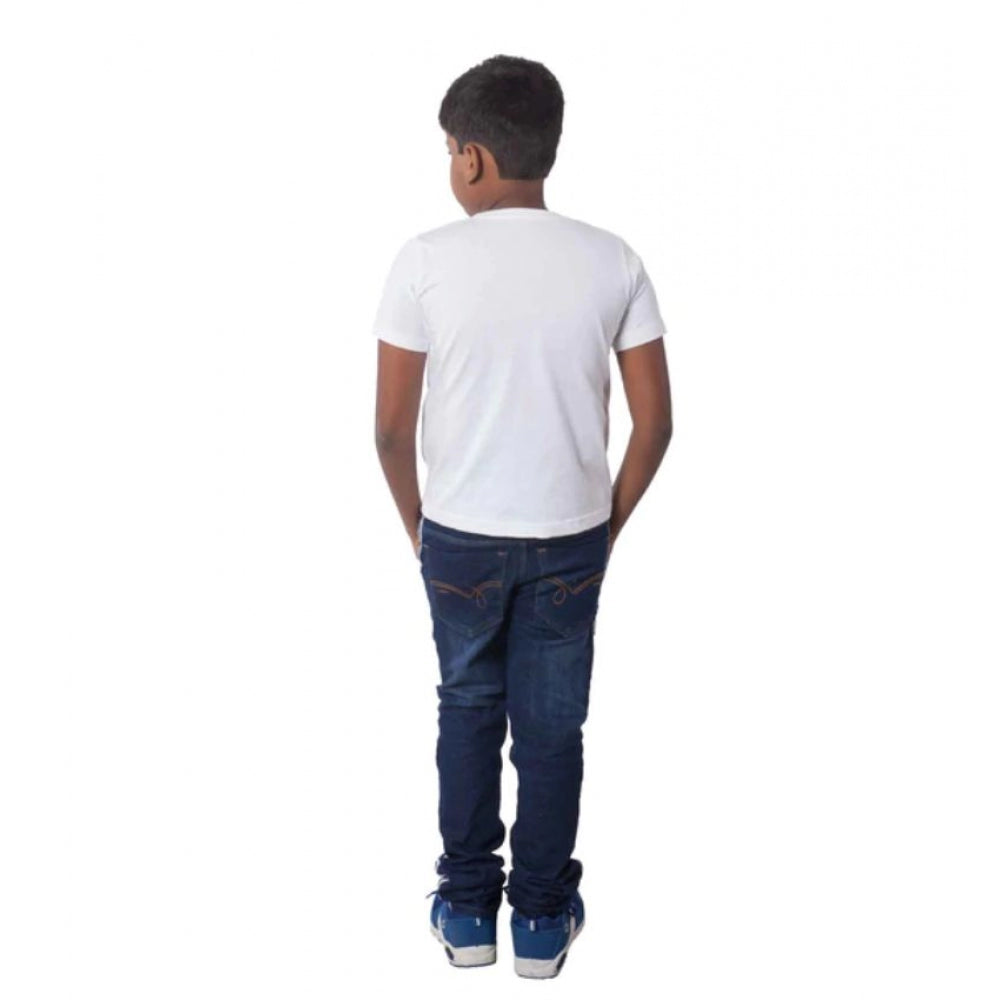 Boys Cotton Will Be Cool Half Sleeve T-Shirt - White