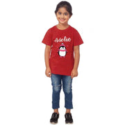 Girls Cotton Adelie Half Sleeve T-Shirt - Maroon