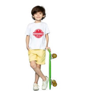 Boys Cotton Adorable Baby Half Sleeve T-Shirt - White