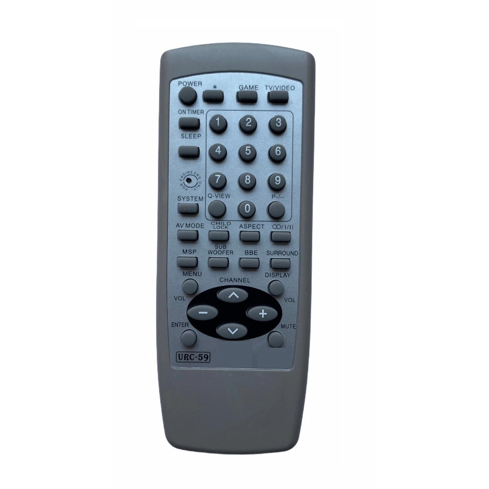 Generic CRT TV Remote No. URC59, Compatible with Aiwa CRT TV Remote (Exactly Same Remote will Only Work) - POPNOVA