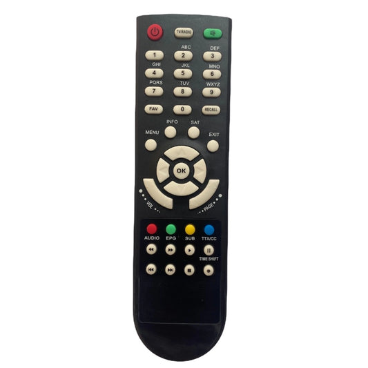 Generic DTH Set Top Box Remote with Time and Shift Function, Compatible with DVB (Free Dish) Set Top Box Remote (Exactly Same Remote will Only Work) - POPNOVA