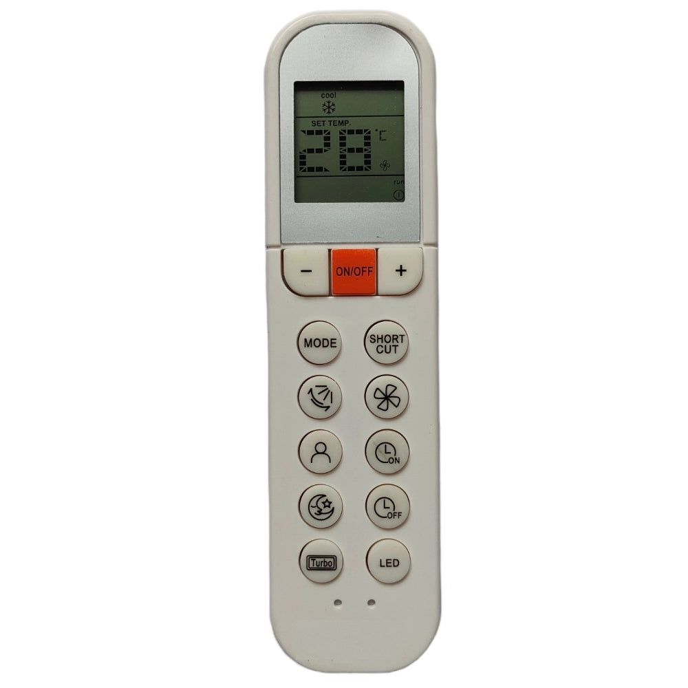 Generic Remote No. 196, Compatible with Midea AC Remote Control (Exactly Same Remote will Only Work) - POPNOVA