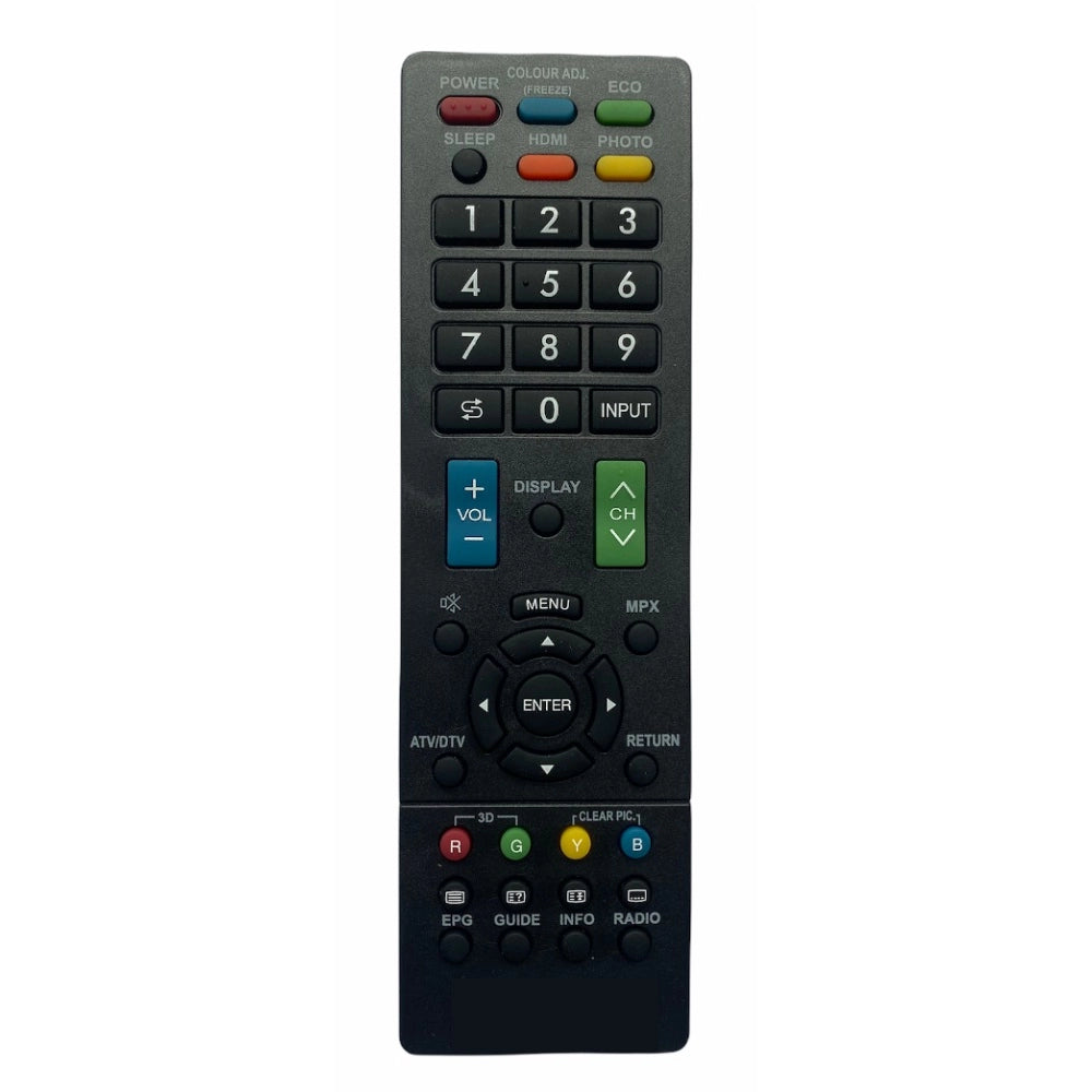 Generic LCD/LED Remote, Compatible with Sharp LCD/LED TV Remote Control (Exactly Same Remote will Only Work) - POPNOVA