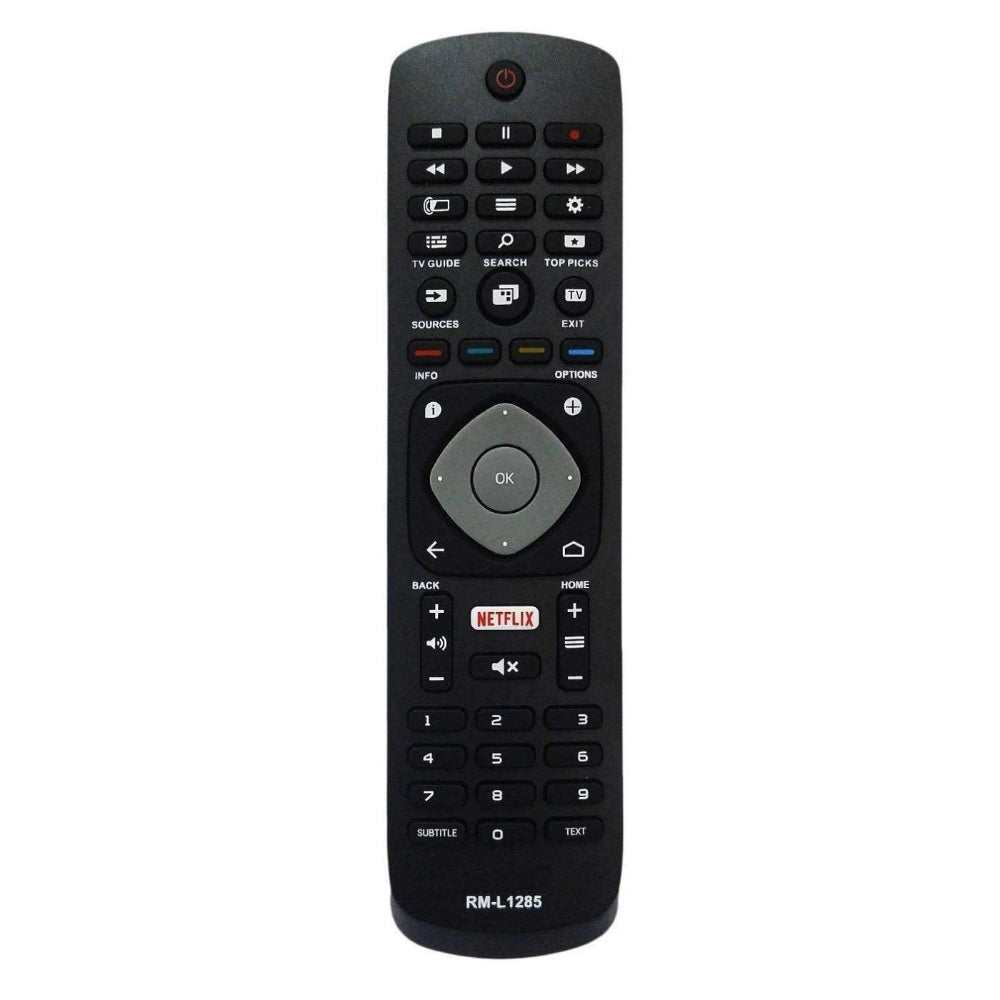 Generic Remote No. RM-L1285 (No Voice), Compatible with Philips Smart TV LCD/LED Remote Control (Exactly Same Remote will Only Work) - POPNOVA