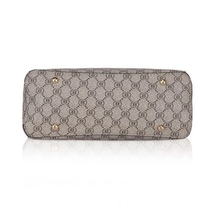 Women's Faux Leather Printed Handbag (Coffee) - POPNOVA