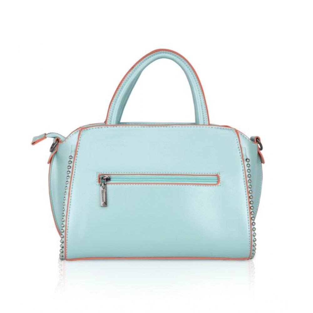 Women's Faux Leather Metal Beads Handbag (Green) - POPNOVA