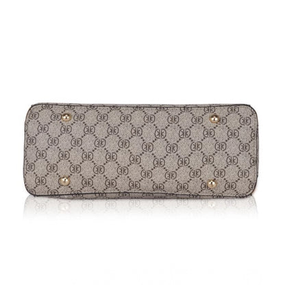 Women's Faux Leather Printed Handbag (Camel) - POPNOVA