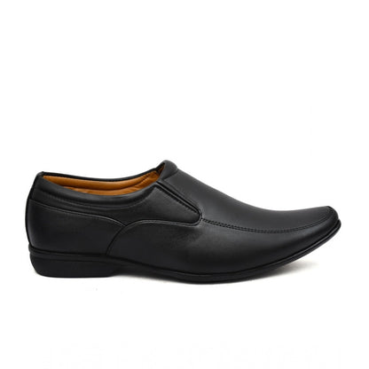 Men's Faux Leather Formal Shoes (Black) - Black, Faux Leather • Closure Type: Slip-On, Slip-On | POPNOVA