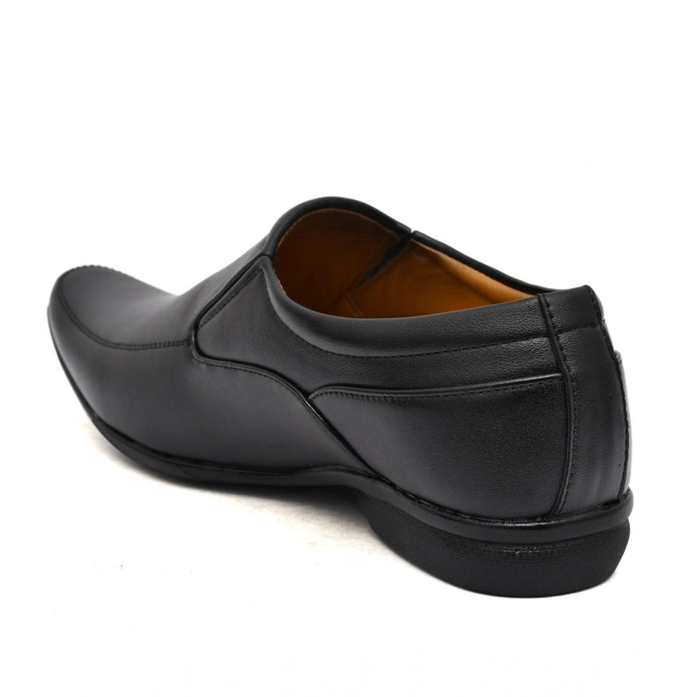 Men's Faux Leather Formal Shoes (Black) - Black, Faux Leather • Closure Type: Slip-On, Slip-On | POPNOVA