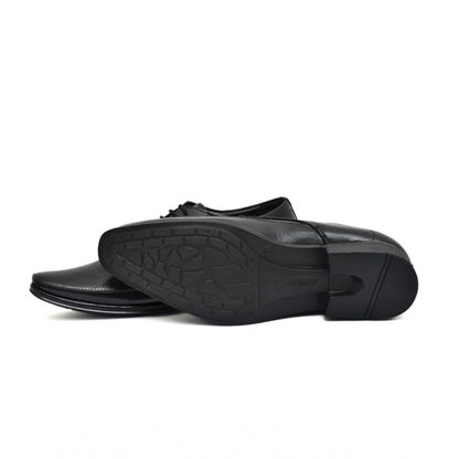 Men's Faux Leather Formal Shoes (Black) - Black, Faux Leather • Closure Type: Lace-Up, Lace-Up | POPNOVA