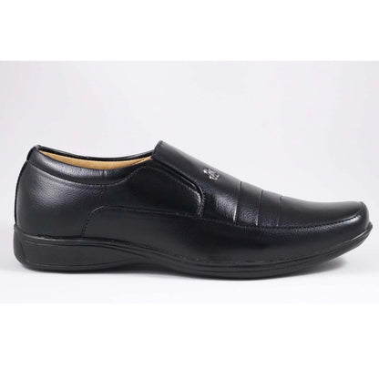 Men's Faux Leather Formal Shoes (Black) - Black, Faux Leather • Closure Type: Slip-On, Slip-On | POPNOVA