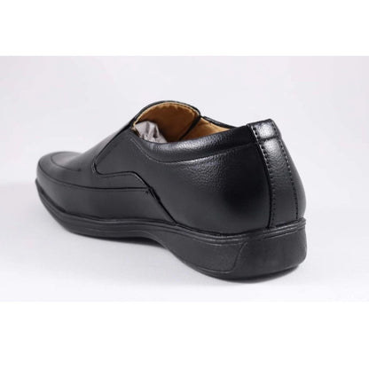 Men's Faux Leather Formal Shoes (Black) - Black, Faux Leather • Closure Type: Lace-Up, Lace-Up | POPNOVA