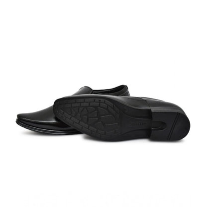 Men's Faux Leather Formal Shoes (Black) - Black, Faux Leather • Closure Type: Slip-On, Slip-On | POPNOVA