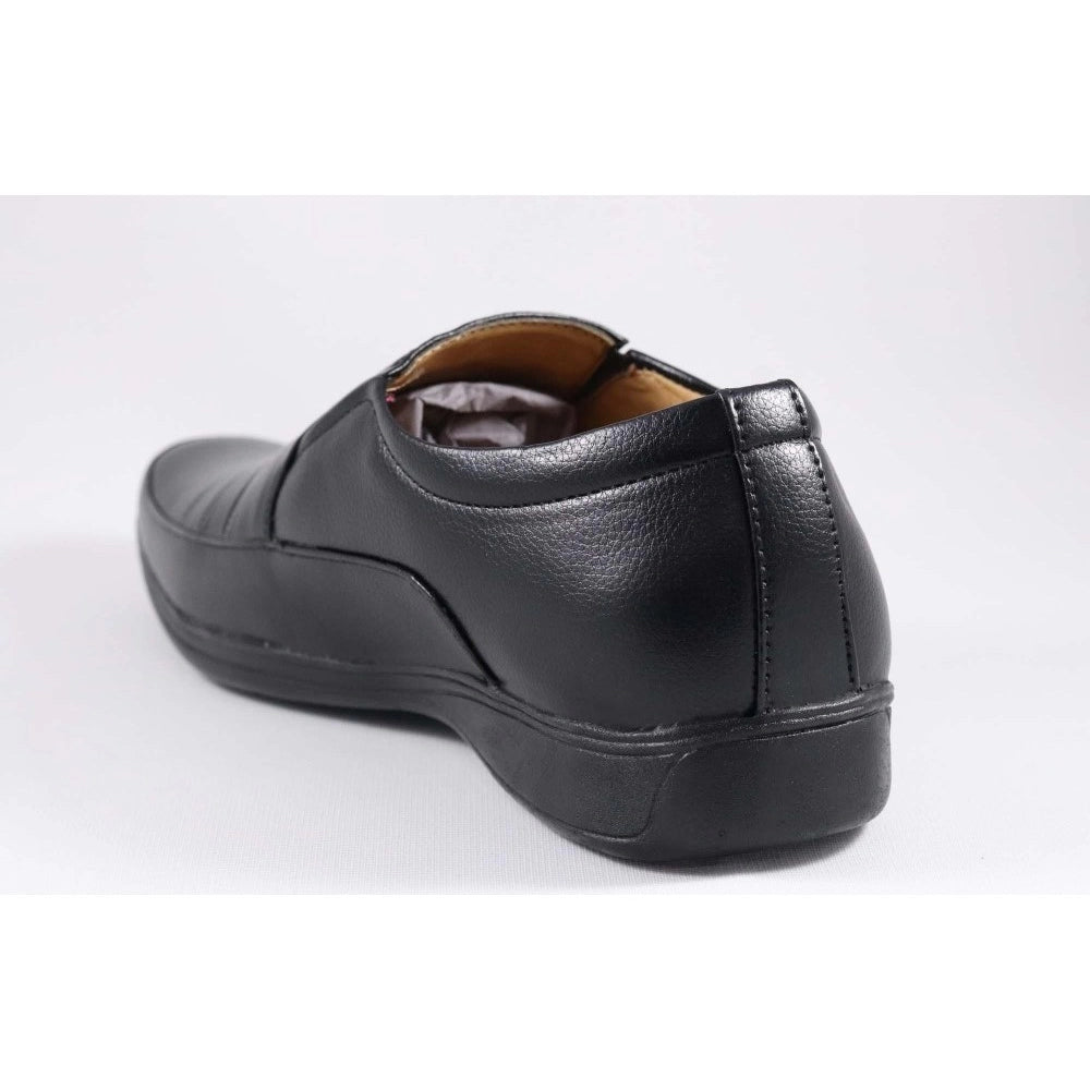 Men's Faux Leather Formal Shoes (Black) - Black, Faux Leather • Closure Type: Slip-On, Slip-On | POPNOVA
