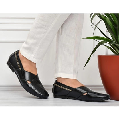 Men's Faux Leather Formal Shoes (Black) - Black, Faux Leather • Closure Type: Slip-On, Slip-On | POPNOVA