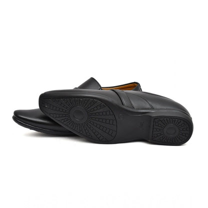 Men's Faux Leather Formal Shoes (Black) - Black, Faux Leather • Closure Type: Slip-On, Slip-On | POPNOVA