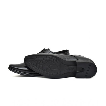 Men's Faux Leather Formal Shoes (Black) - Black, Faux Leather • Closure Type: Lace-Up, Lace-Up | POPNOVA