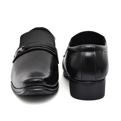 Men's Faux Leather Formal Shoes (Black) - Black, Faux Leather • Closure Type: Slip-On, Slip-On | POPNOVA