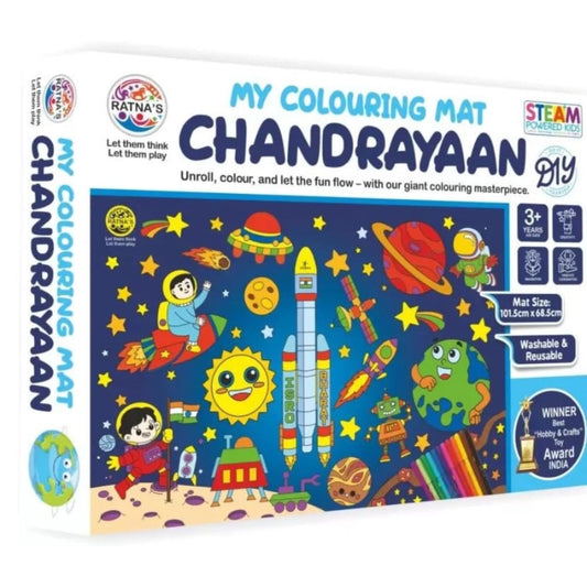 Chandrayaan Printed Colouring Mat educational toys for kids 3+ years