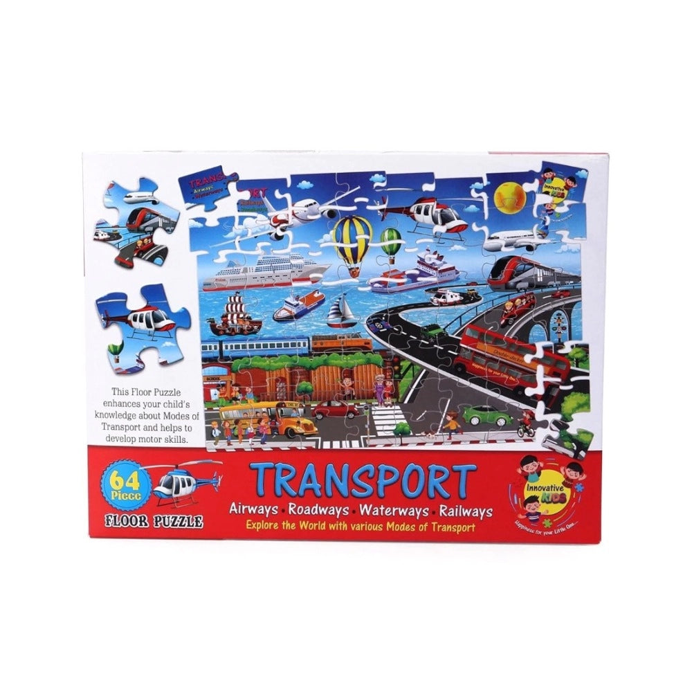 64 Pcs Set Transport Puzzle educational toys for kids 4+ years