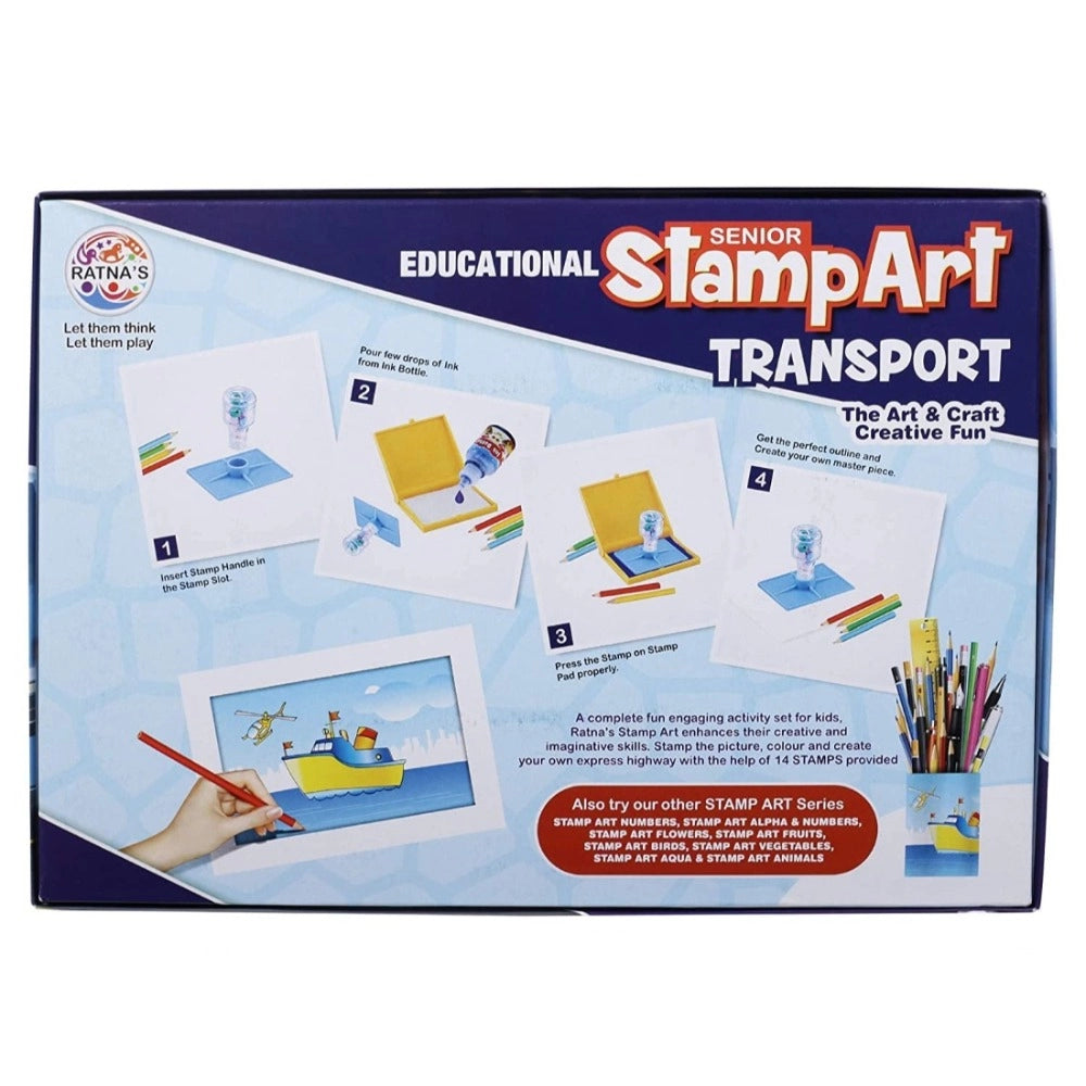 Stamp Art-Transport educational toys for kids 4+ years