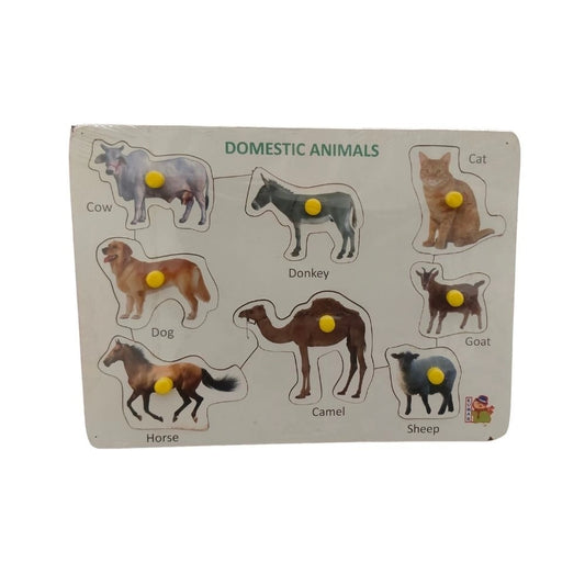 Domestic Animal Wooden Puzzle educational toys for kids 3+ years