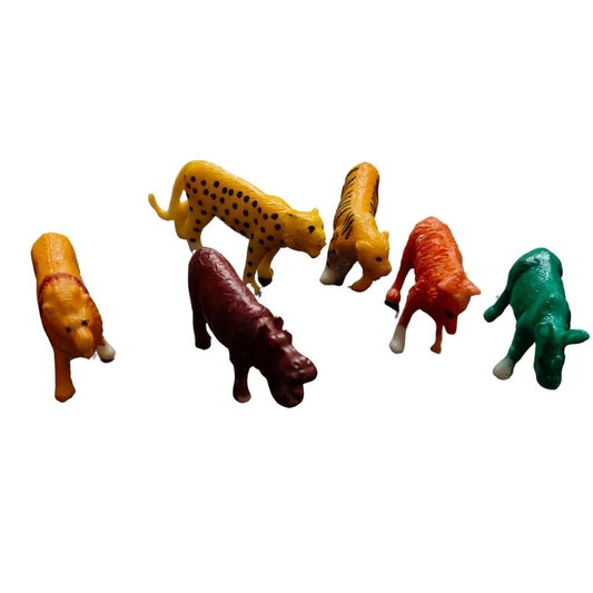6 Pcs Set Wild Animals toys for kids 1+ years