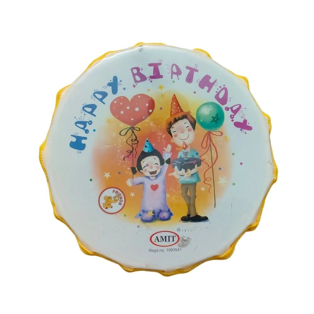 Happy BirthDay Theme Printed Musical Dhol plastic toys