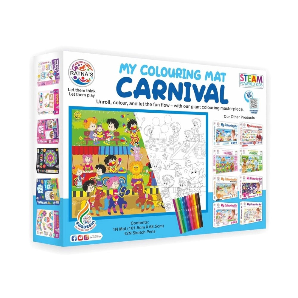 Carnival Printed Colouring Mat educational toys for kids 3+ years