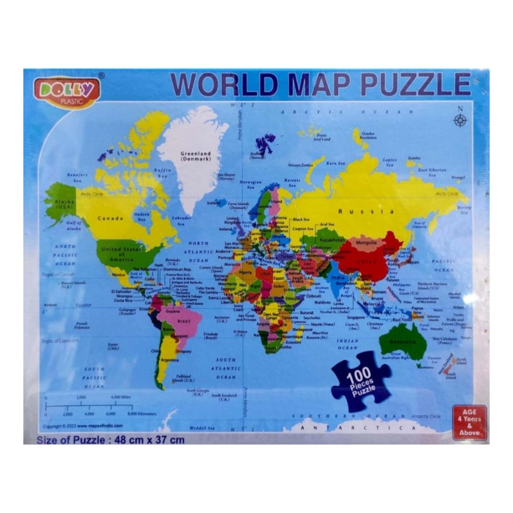World Map Puzzle educational toys for kids 3+ years