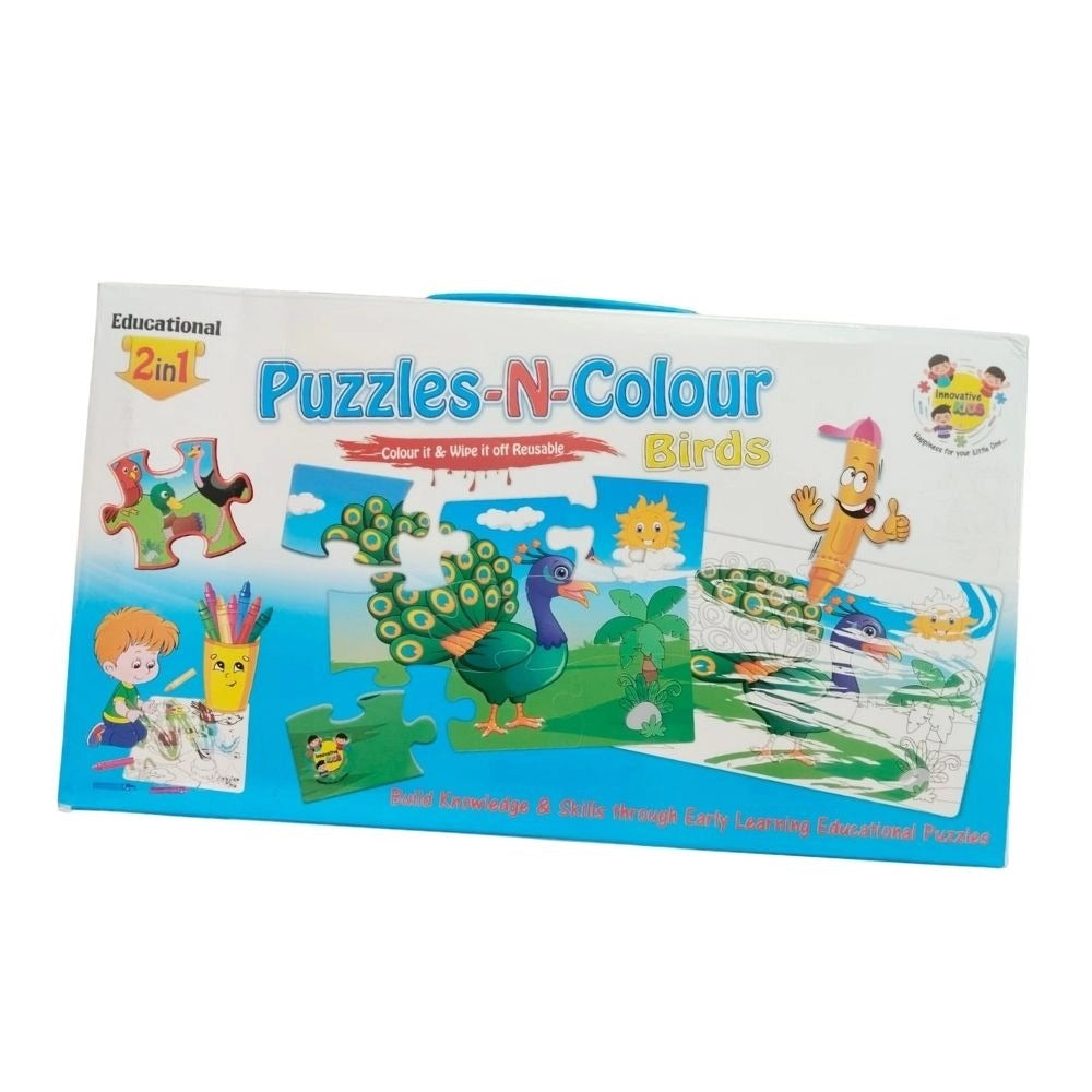 2 In 1 Puzzle & Colors Birds educational toys for kids 3+ years