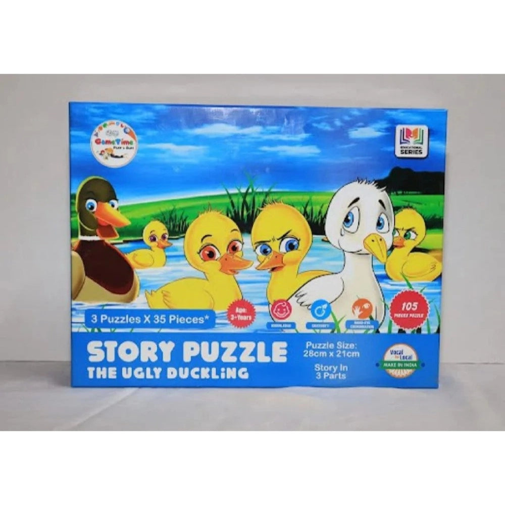 35 Pcs Set Ugly Ducklingg Story Puzzle educational toys for kids 5+ years